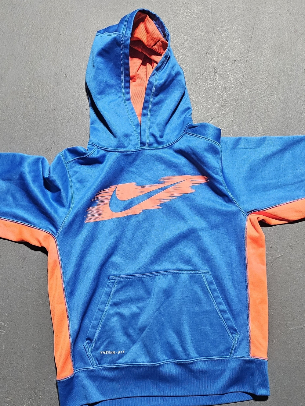 Boys M Nike Blue Hooded Sweatshirt